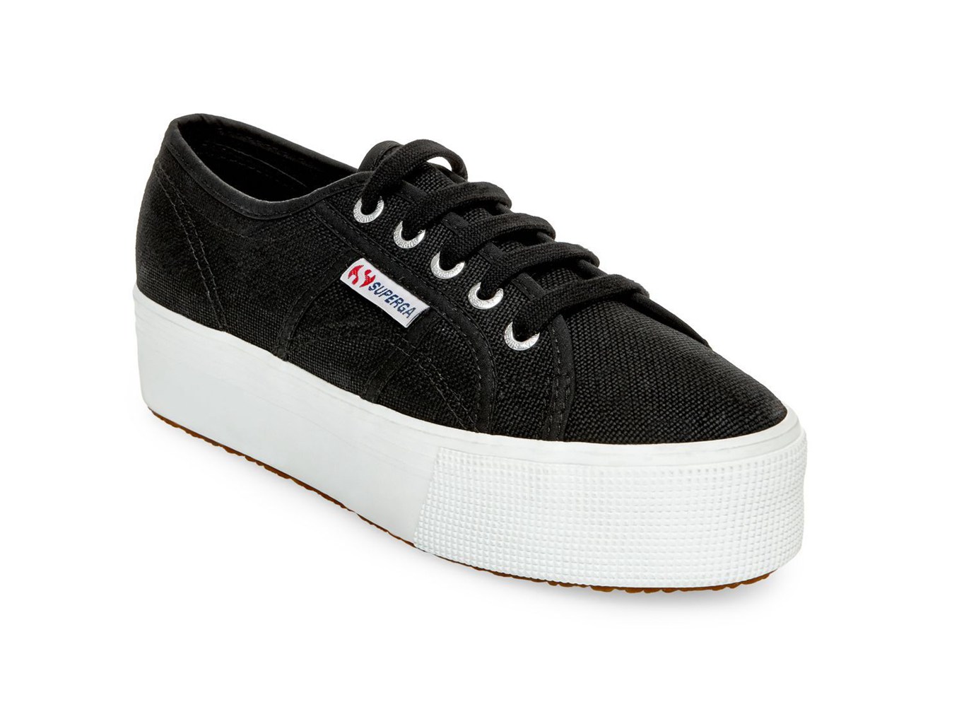 Alpargata Superga Mujer Negras/Blancas - 2790 Acotw - 672381NIA